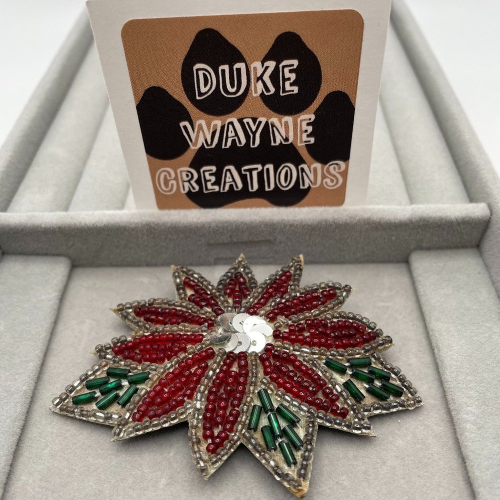 Vintage Poinsettia Pin